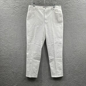 Gloria Vanderbilt Womens Amanda Jeans 18 White High Rise Stretch Straight Leg